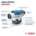 Nivel Óptico con aumento de hasta 26x Bosch GOL 26 D