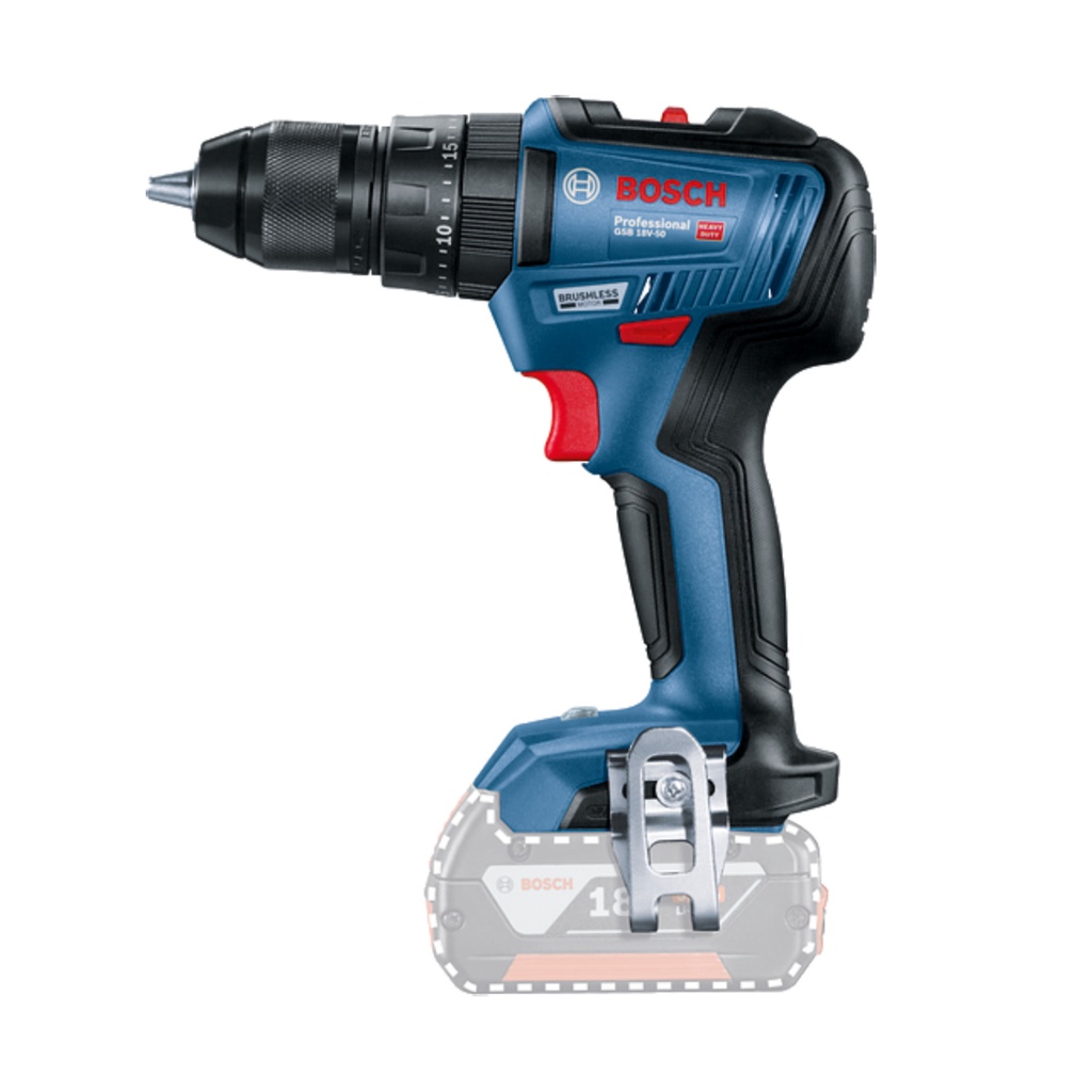 Taladro Percutor/Atornillador inalámbrico Bosch GSB 18V-50 Baretool