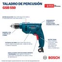 Taladro percutor Bosch GSB 550 RE