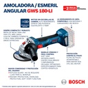 Amoladora inalámbrica Bosch GWS 180-LI 18V