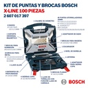 Set Puntas y Brocas en Titanio Bosch X-Line 100 unidades