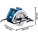 Sierra circular Bosch GKS 130 220V con 1 disco de corte 24D