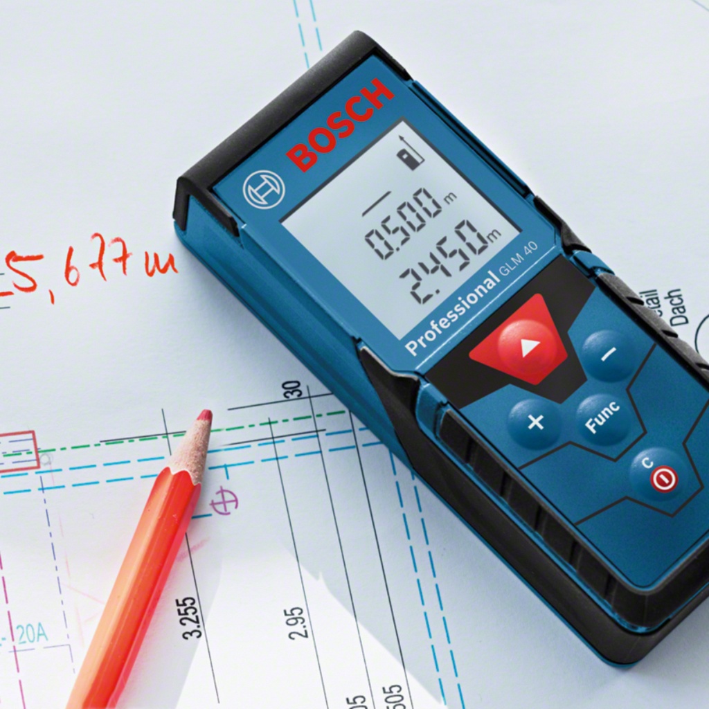 Medidor Láser Bosch GLM 40 alcance 40m con estuche