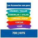 Kit de accesorios para Minitorno Dremel (Modelo 730)