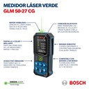 Medidor láser verde Bosch GLM 50-27 CG con Bluetooth