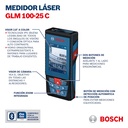 Medidor láser Bosch GLM 100-25 C alcance 100m con Bluetooth