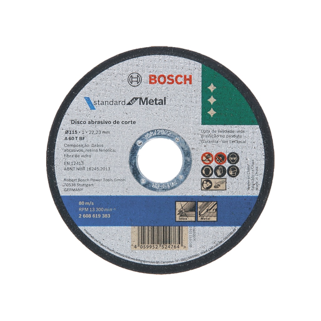 Disco de Corte Bosch Standard for Metal 115x1,0mm