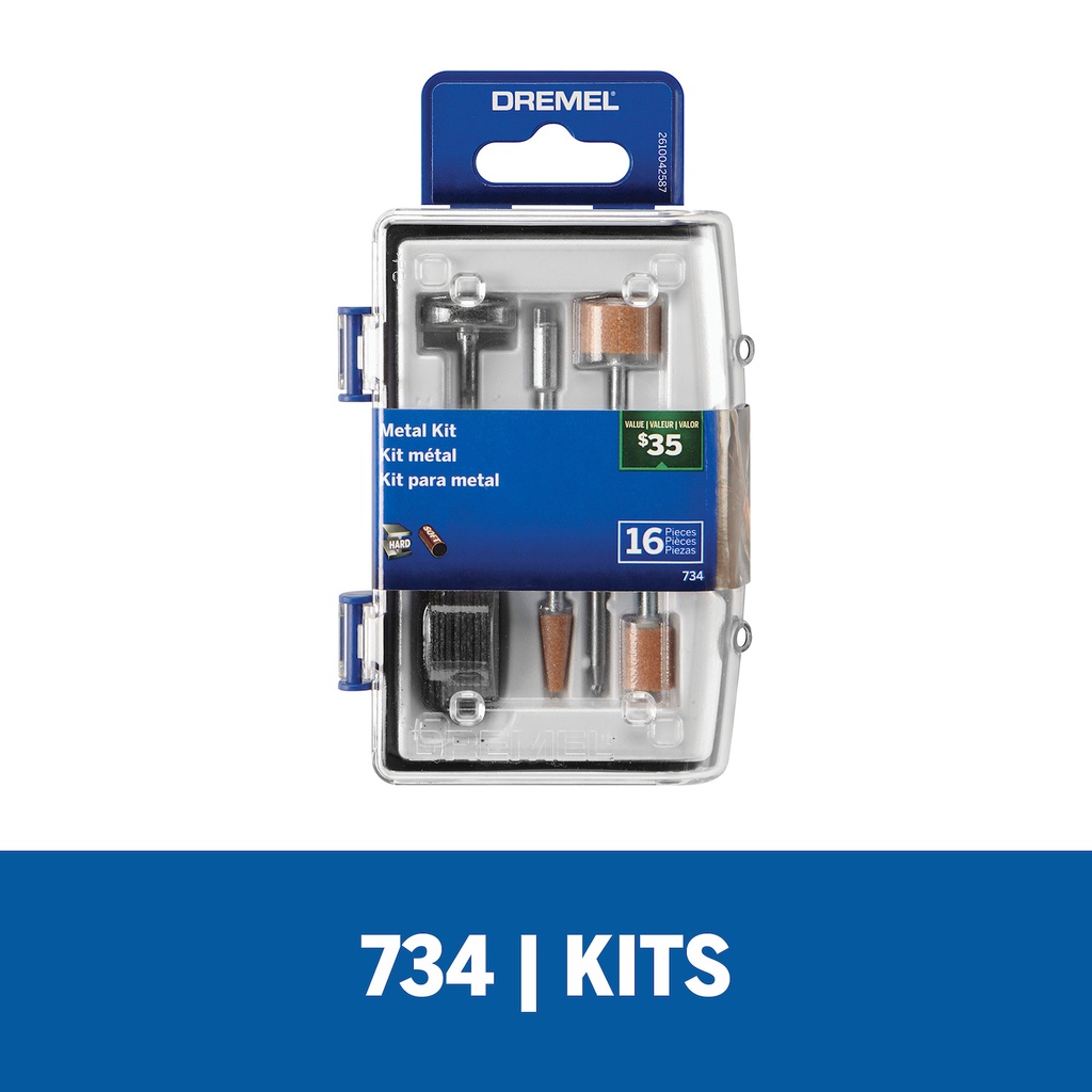 Kit de accesorios de Minitorno Dremel 16 piezas (Modelo 734)