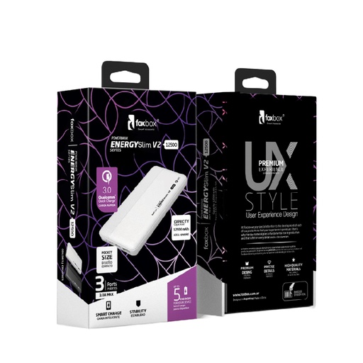 Powerbank FoxBox Energy Slim V2 12500