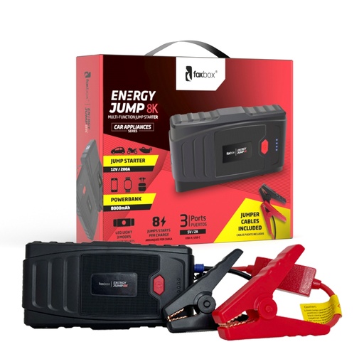 [8804240076403] Arrancador de Auto FoxBox Energy Jump 8000