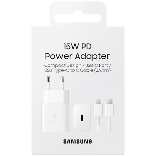 [EP-T1510XWEGWW] Samsung Travel Adapter 15W con cable Tipo C